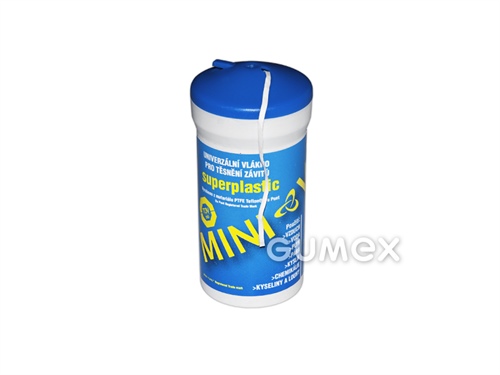 Teflonové vlákno (PTFE) pre vodu, vzduch, plyn, dĺžka 100m, -200°C/+280°C, biele